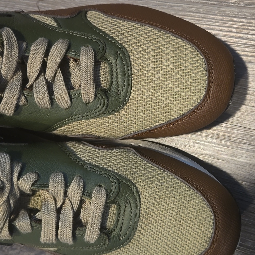 Nike Air Max 1 ESS PRM “Neutral Olive/Cargo Khaki” US Men Size 9.5 RETAIL $250 - Picture 4 of 10